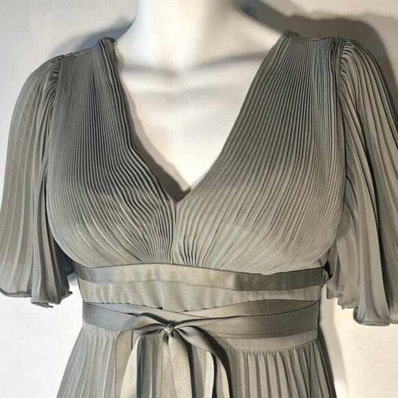 ASOS SZ 10 Grecian Style Formal Bridesmaid Prom Mother of Bride Black Tie Prom - Picture 2 of 9